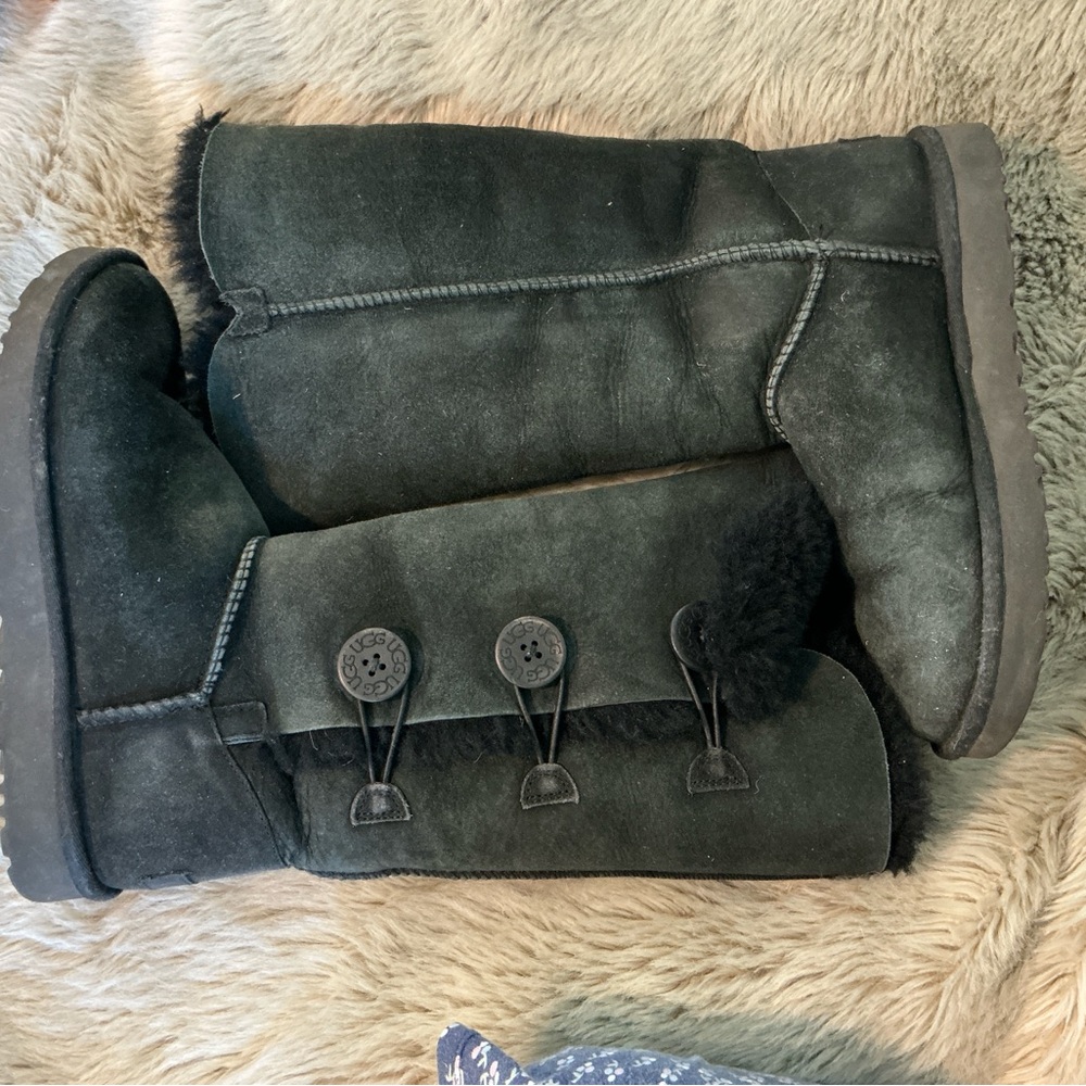 Ugg Black triple Button Boots